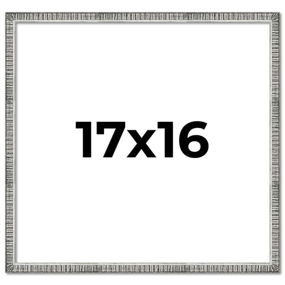 17x16 Frame Silver Picture Frame - Complete Modern Photo Frame Includes UV Acrylic Shatter Guard