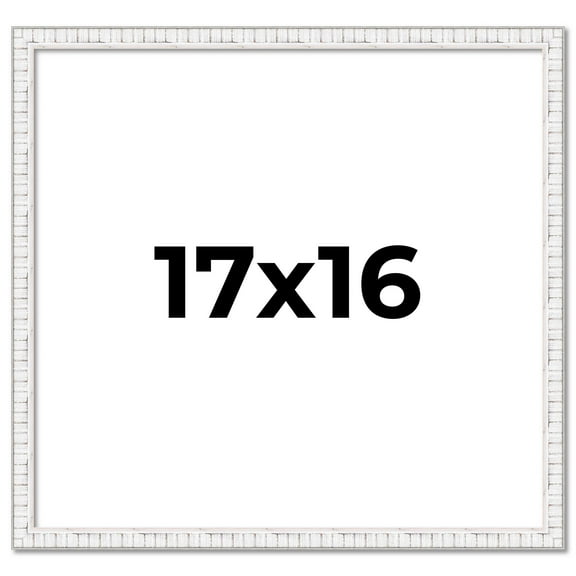 17x16 Frame White Real Wood Picture Frame Width 0.75 inches | Interior Frame Depth 0.5 inches |