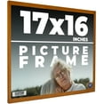thumbnail image 1 of 17x16 Honey Brown Real Wood Picture Frame Width 0.75 inches | Interior Frame Depth 0.5 inches |, 1 of 8