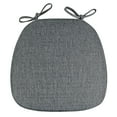 thumbnail image 1 of 17x16 Inch Chair Pads with Ties Memory Foam Kitchen Chair Cushions - Non Slip Cushions for Dining Chairs, D-Shaped Pads with Removable Washable Cover, 1 of 3