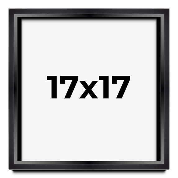 17x17 Black Shadowbox Frame - Interior Size 17x17 by 1.5 Inches - Made to Display Items Up To 1.5 Inches Deep