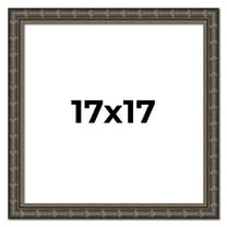 17x17 Frame Black Bamboo Solid Wood Picture Frame Width 1.5 Inches | Interior Frame Depth 0.5