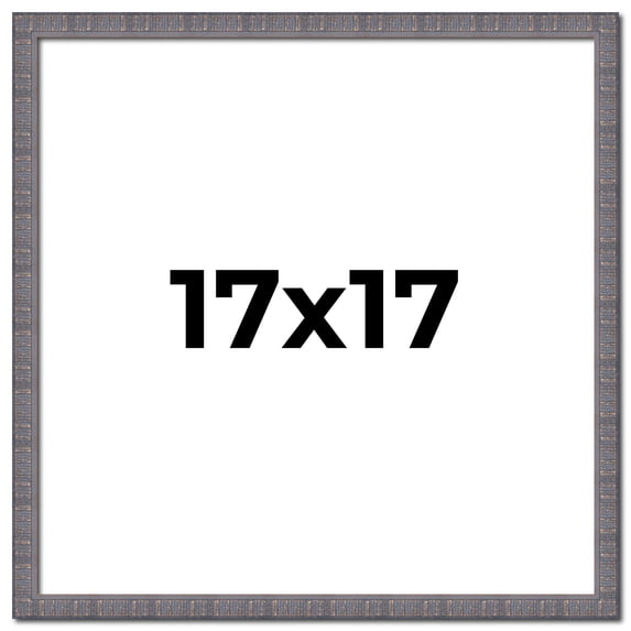 17x17 Frame Blue Kingsley Pewter Solid Wood Picture Frame Width 0.75 Inches |Interior Depth 0.5