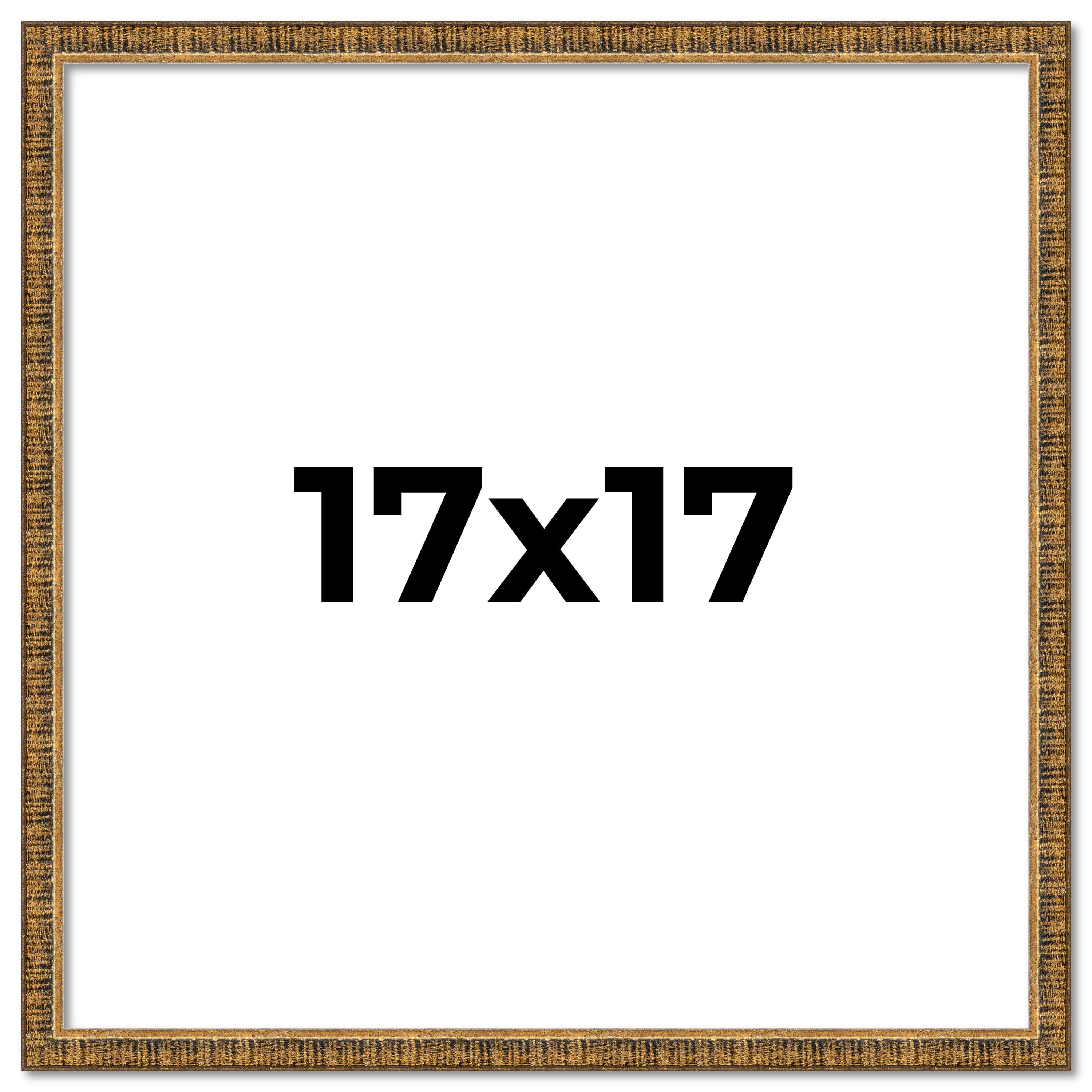 17x17 Frame Gold Solid Wood Picture Frame Includes UV Acrylic ...