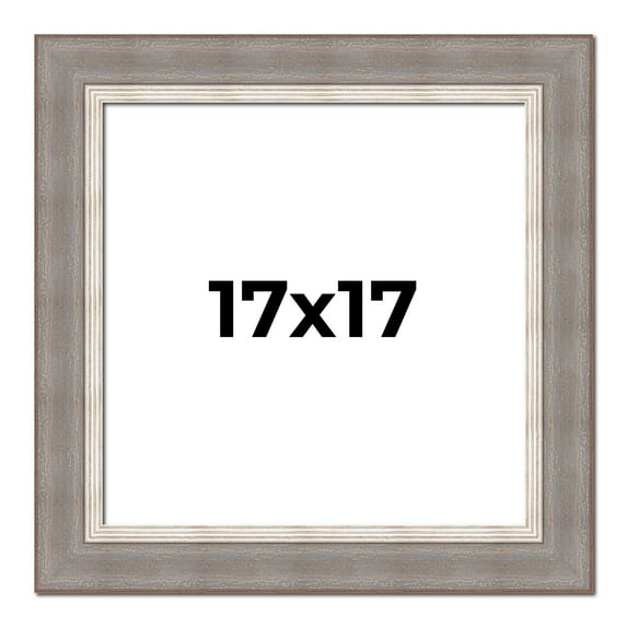 17x17 Frame Grey Real Wood Picture Frame Width 2.75 Inches | Interior Frame Depth 0.5 Inches |
