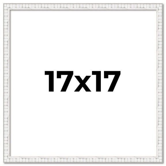 17x17 Frame White Real Wood Picture Frame Width 0.75 inches | Interior Frame Depth 0.5 inches |