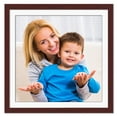 thumbnail image 1 of 17x17 Frame with Mat - Brown 20x20 Frame Wood Made to Display Print or Poster Measuring 17 x 17 Inches with White Photo Mat, 1 of 9