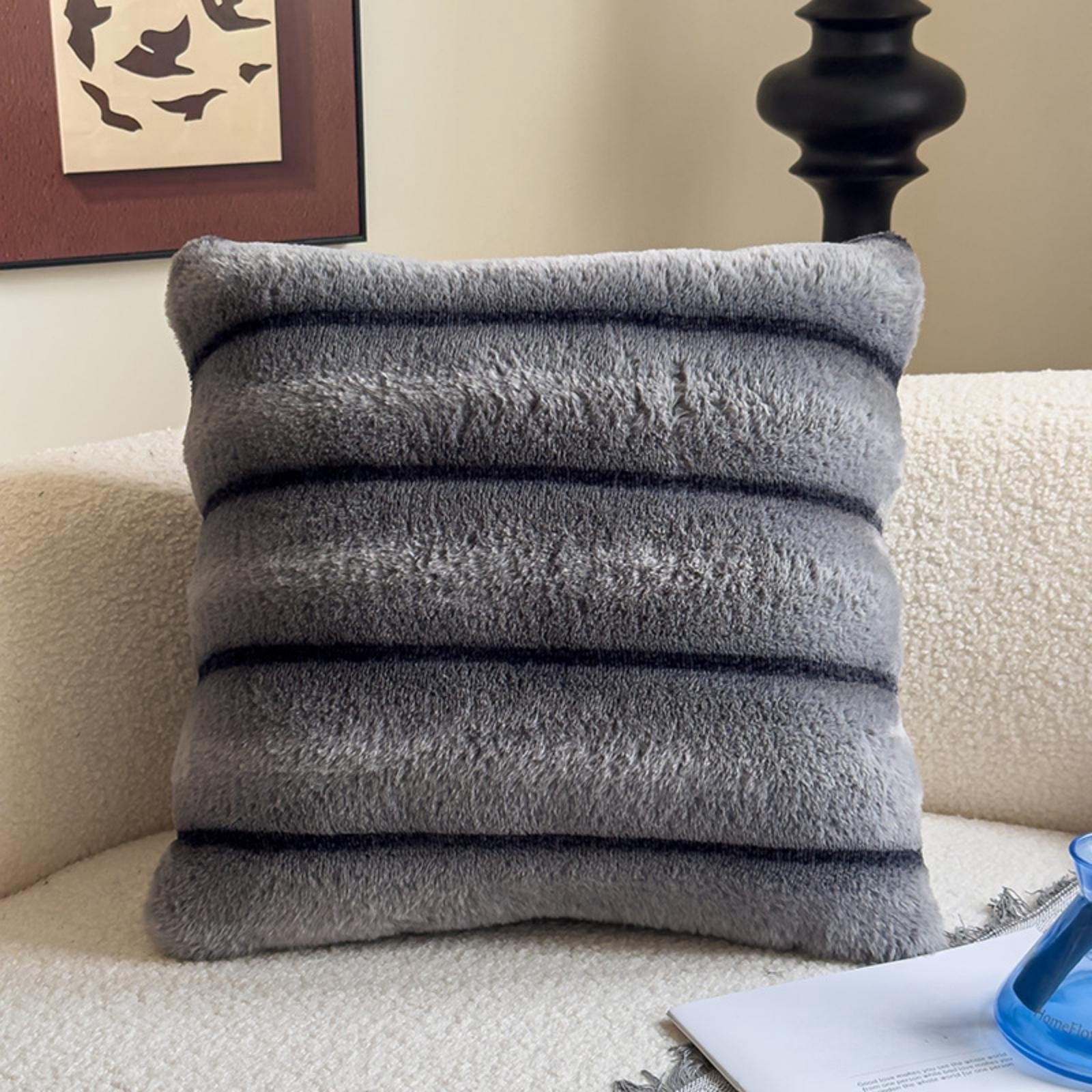 Polyyester Texture 17x17 Inch Textured Pillow Cover for Sofa Couch Bed - Soft Polyester ...