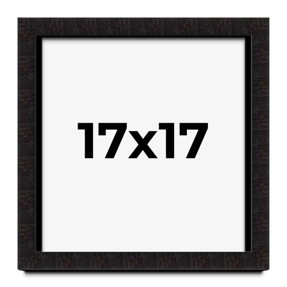 17x17 Shadow Box Black Solid Wood Display Picture Frame | 1 Inch Rabbet Depth | | 1.375 Inch