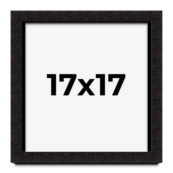 17x17 Shadow Box Black Solid Wood Display Picture Frame | 1 Inch Rabbet Depth | | 1.375 Inch