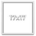 thumbnail image 1 of 17x17 Shadow Box Frame White | 2 Inches Deep Real Wood Contemporary Shadowbox Display Frame | UV, 1 of 8