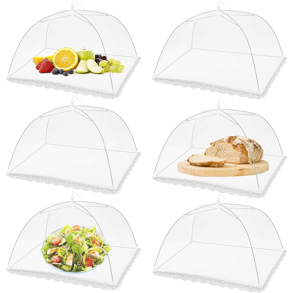 17x17inch Reusable PopUp Mesh Food Covers Tent Umbrella for Outdoor Picnics Camping Parties BBQ