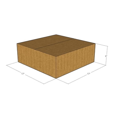 LexCorps 17x17x6 Shipping Boxes – 32 ECT, Strong Corrugated Cardboard, 20 Pack