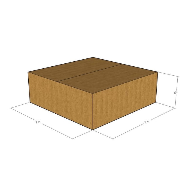LexCorps 17x17x6 Shipping Boxes – 32 ECT, Strong Corrugated Cardboard, 20 Pack