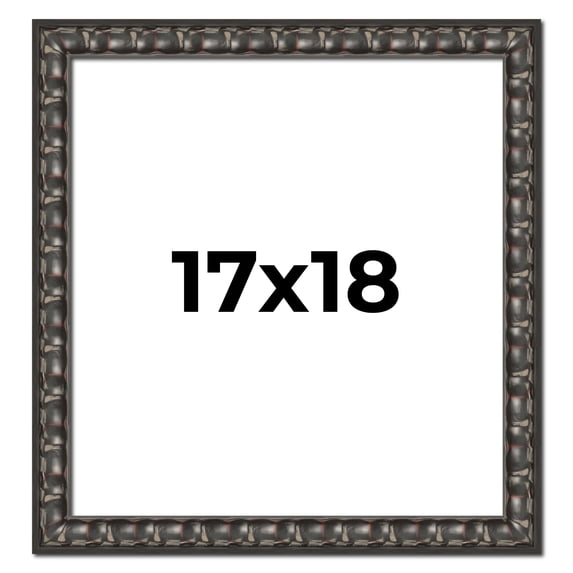 17x18 Frame Black-Brown Medieval Solid Wood Picture Frame | 1.5 Inch Moulding Width | Gotham