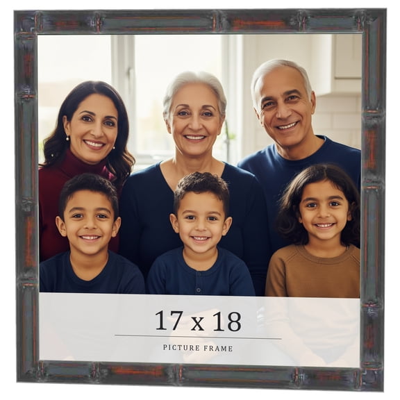 17x18 Frame Brown Bamboo with Dark Coffee/Walnut Finish | Solid Wood Picture Frame Width 0.75