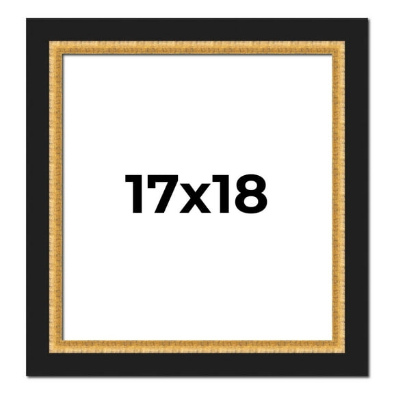 17x18 Frame Gold Real Wood Picture Frame Width 2.25 Inches | Interior Frame Depth 0.5 Inches |