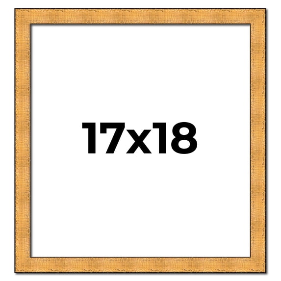 17x18 Frame Gold Rustic Solid Wood Picture Frame | 1.25 Inch Wide Moulding | Rustique Gold