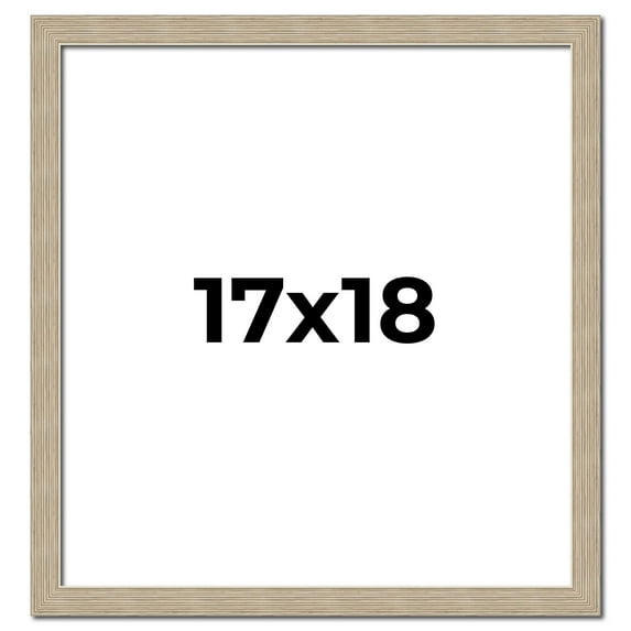 17x18 Frame Grey Solid Wood Picture Frame Width 1 Inches | Interior Frame Depth 0.5 Inches |