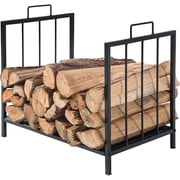 17x18 Inch Firewood Rack Black Metal Log Holder
