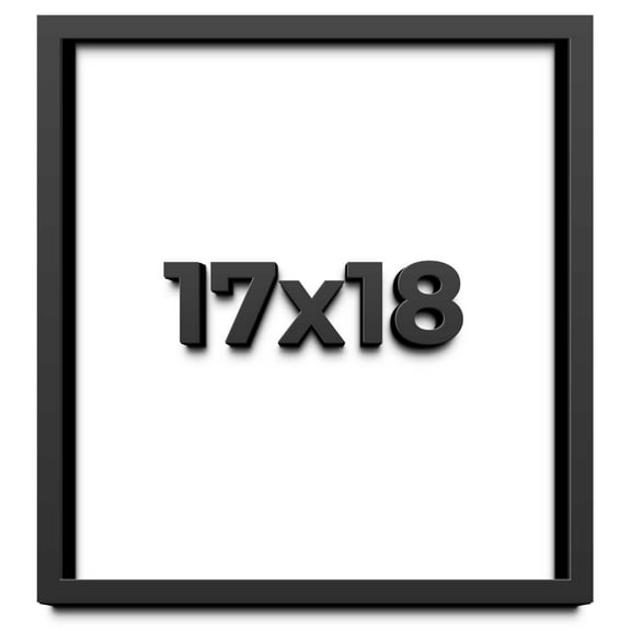 17x18 Shadow Box Frame Black | 2 Inches Deep Real Wood Contemporary Shadowbox Display Frame | UV