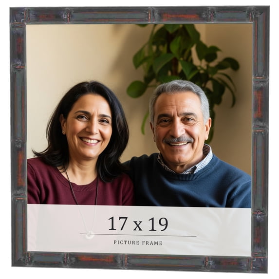 17x19 Frame Brown Bamboo with Dark Coffee/Walnut Finish | Solid Wood Picture Frame Width 0.75