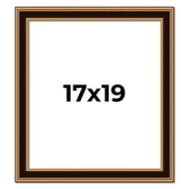 17x19 Frame Gold Brown Plein Air Vintage Solid Wood Picture Frame | 1.75 Inches Moulding Width |