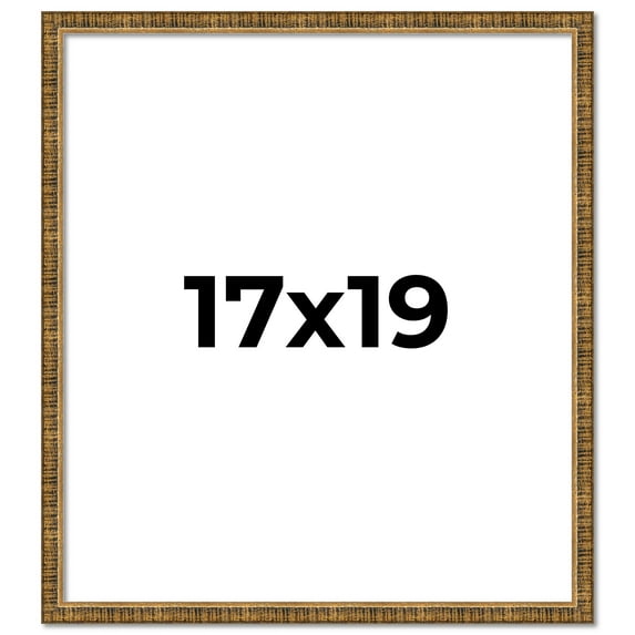 17x19 Frame Gold Solid Wood Picture Frame - Complete Modern Photo Frame Includes UV Acrylic
