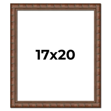17x20 Dark Brown Bamboo Real Wood Picture Frame Width 1.5 inches | Interior Frame Depth 0.5 inches