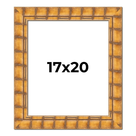 17x20 Frame Beige Real Wood Picture Frame Width 3 inches | Interior Frame Depth 0.5 inches |