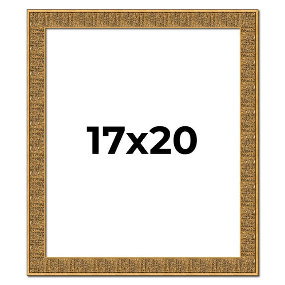 17x20 Frame Black and Gold Distressed Solid Wood Sonoma Picture Frame | 1.625 Inch Moulding Width |