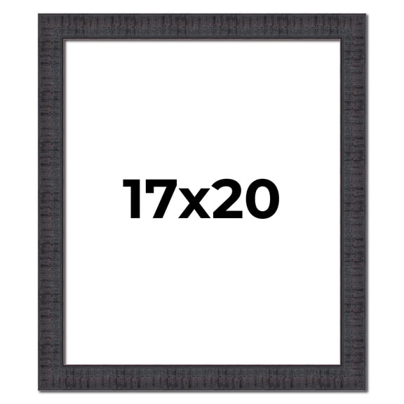 17x20 Frame Brown Rustic Solid Wood Picture Frame 1.5 Inches Wide | Interior Frame Depth 0.5 Inches