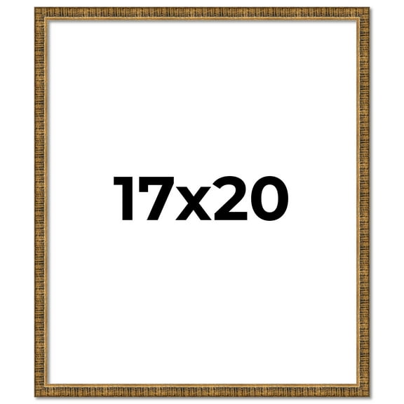 17x20 Frame Gold Kingsley Distressed Solid Wood Picture Frame Width 0.75 Inches | Interior Frame