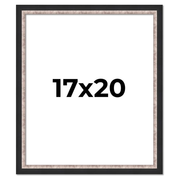 17x20 Frame Silver Real Wood Picture Frame Width 1.25 Inches | Interior Frame Depth 0.75 Inches |