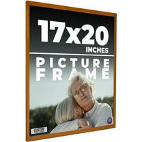 17x20 Honey Brown Real Wood Picture Frame Width 0.75 inches | Interior Frame Depth 0.5 inches |