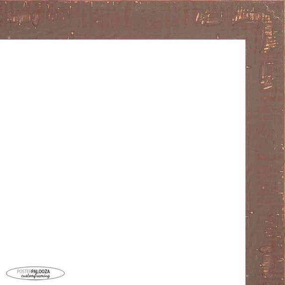 17x20 Shabby Chic Brown Picture Frame - UV Acrylic, Foam Board Backing, Hanging Hardware