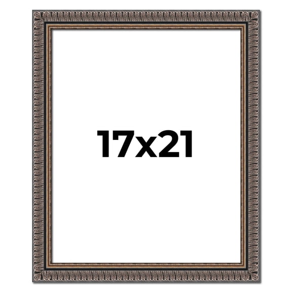 17x21 Frame Black Feather Payton Ornate Solid Wood Picture Frame Width 1.75 Inches | Interior Depth