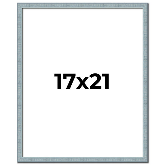 17x21 Frame Blue Scuffed Farm Board Solid Wood Picture Frame Width 0.75 Inches | Interior Depth 0.5