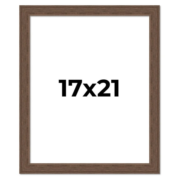 17x21 Frame Brown Farmhouse Solid Wood Picture Frame Width 1.5 Inches | Interior Frame Depth 0.5