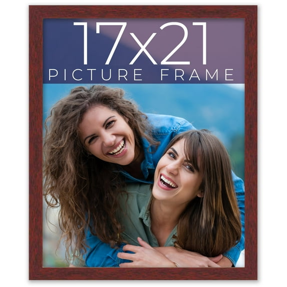 17x21 Frame Brown Solid Wood Picture Frame Width 0.75 Inches | Interior Frame Depth 0.5 Inches |