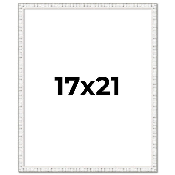 17x21 Frame White Real Wood Picture Frame Width 0.75 inches | Interior Frame Depth 0.5 inches |