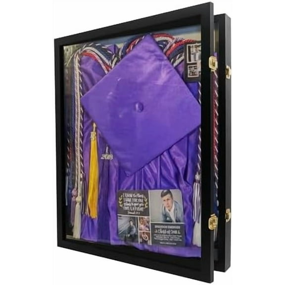 17x21 Graduation Shadow Box Frame for Cap Gown Diploma Stole CordsLarge Graduation Frames,Memory Box for Keepsakes,Wood Display Case with Hanging Hardware & Stick Pins$$Home Decor, Kitchen, & Other