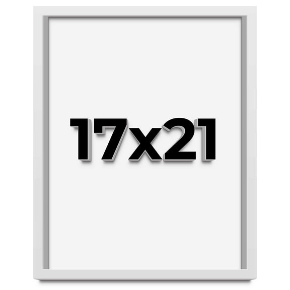 17x21 Shadow Box Frame White | 1 Inches Deep Real Wood Contemporary Shadowbox Display Frame | UV