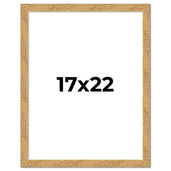 17x22 Frame Beige Real Wood Picture Frame Width 1.25 inches | Interior Frame Depth 0.5 inches |