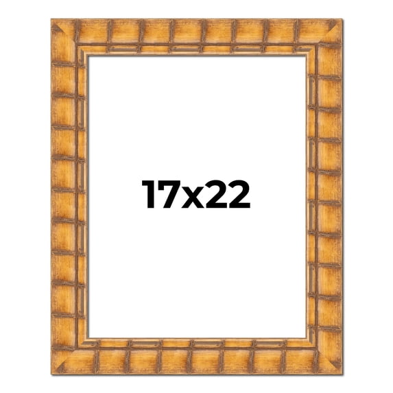 17x22 Frame Beige Real Wood Picture Frame Width 3 inches | Interior Frame Depth 0.5 inches |