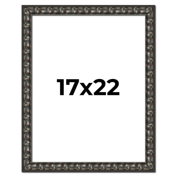 17x22 Frame Black-Brown Medieval Solid Wood Picture Frame | 1.5 Inch Moulding Width | Gotham