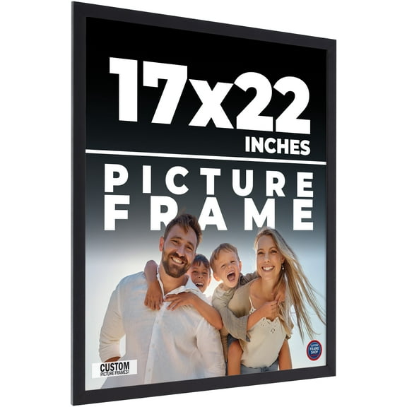 17x22 Frame Black Real Wood Picture Frame Width 0.75 inches | Interior Frame Depth 0.5 inches |