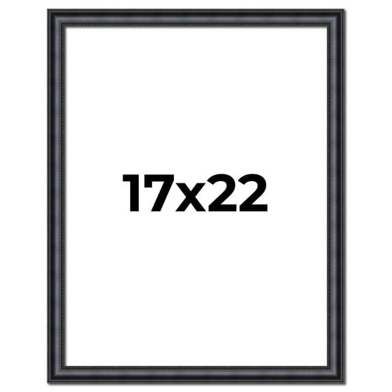 17x22 Frame Black Real Wood Picture Frame Width 1.25 inches | Interior Frame Depth 0.5 inches |