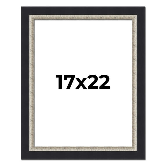 17x22 Frame Black Real Wood Picture Frame Width 2.25 Inches | Interior Frame Depth 0.5 Inches |