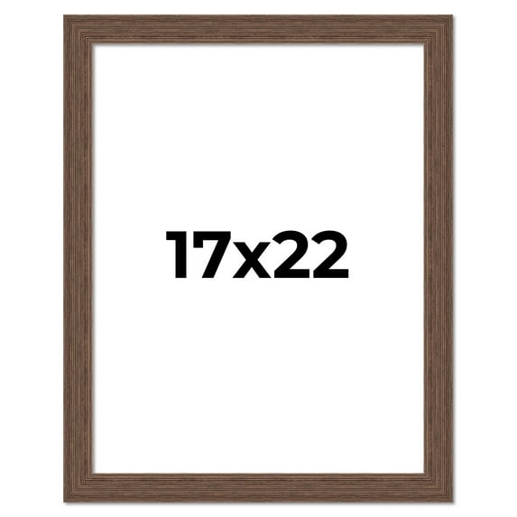 17x22 Frame Brown Farmhouse Solid Wood Picture Frame Width 1.5 Inches | Interior Frame Depth 0.5